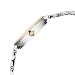 Titan Eminence Quartz Analog White Dial Two Toned Strap Watch For Women