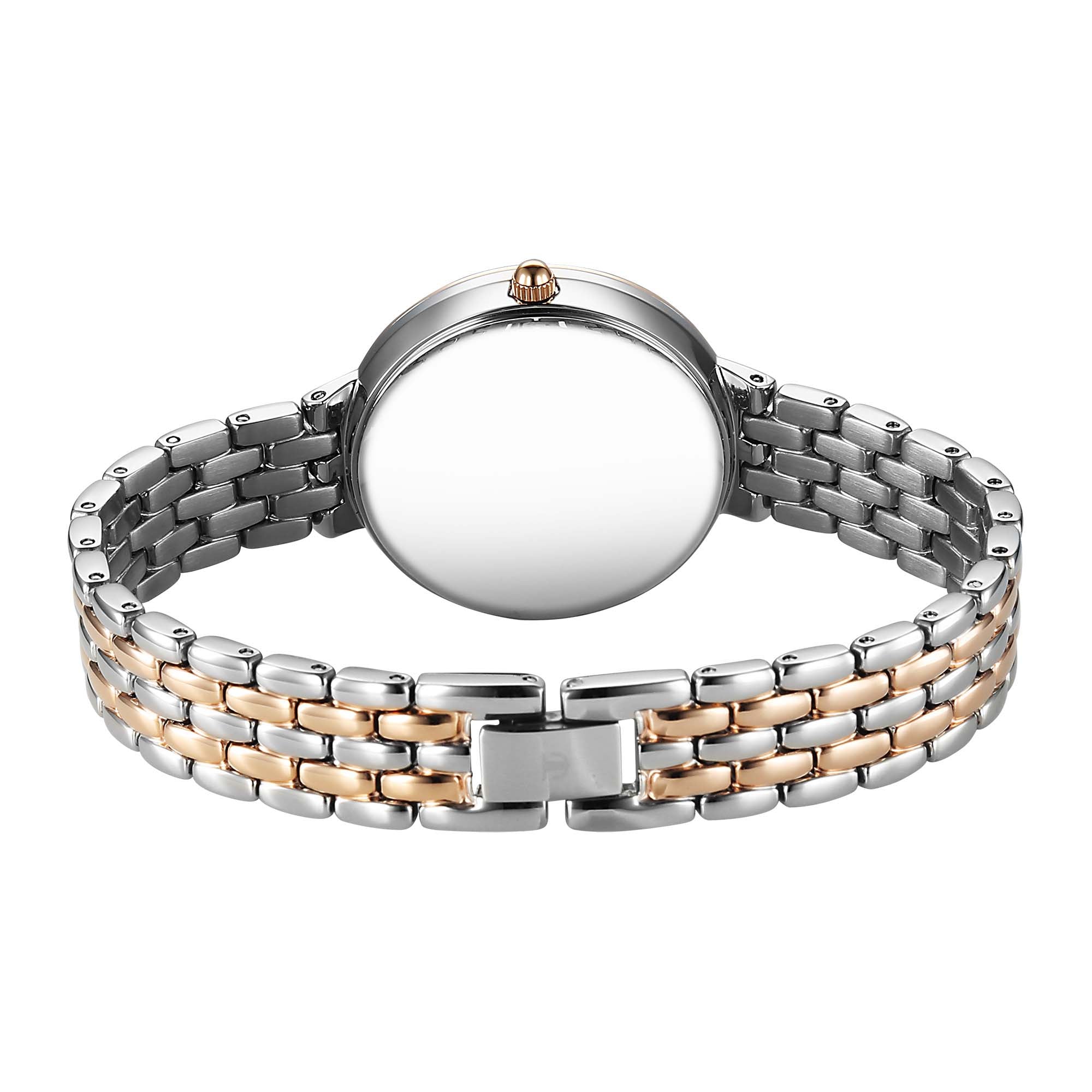 Titan Eminence Quartz Analog White Dial Two Toned Strap Watch For Women