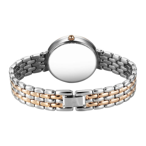 Titan Eminence Quartz Analog White Dial Two Toned Strap Watch For Women