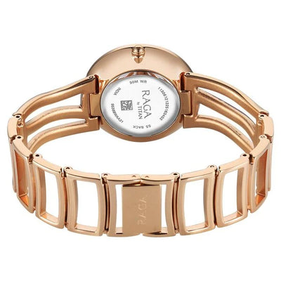 Titan Raga Brown Dial Two Toned Metal Strap Analog Watch for Women