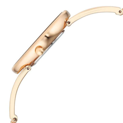 Titan Raga Brown Special Dial Rose Gold Metal Strap Analog Watch for Women