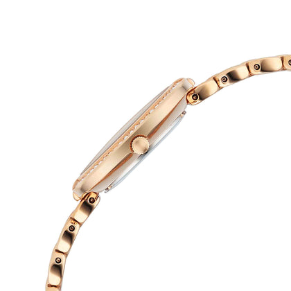 Titan Raga Grey Dial Rose Gold Metal Strap Analog Watch for Women