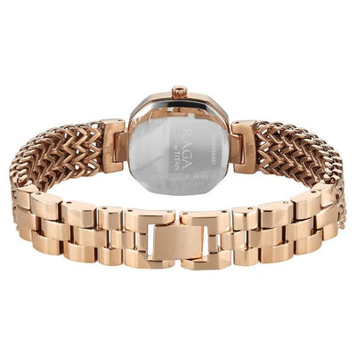 Titan Raga Rose Gold Special Dial Metal Strap Analog Watch for Women