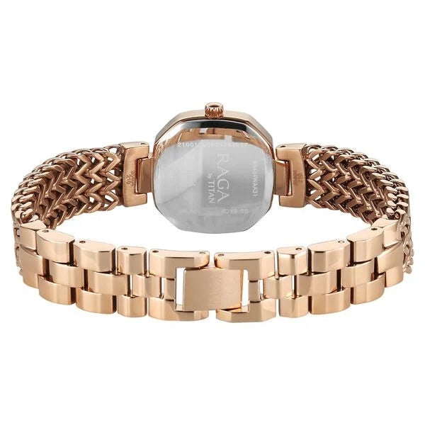 Titan Raga Rose Gold Special Dial Metal Strap Analog Watch for Women