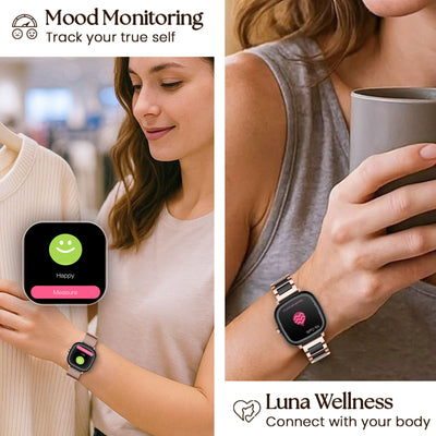 Titan AiRA Women Smartwatch 1.70" inch AMOLED Display, AI Chat, Functional Crown, 24/7 Health Suite, Luna Wellness