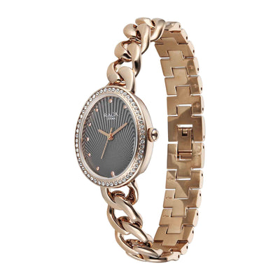Titan Raga Grey Special Dial Rose Gold Metal Strap Analog Watch for Women