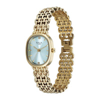 Titan Raga Blue Special Dial Gold Metal Strap Analog Watch for Women