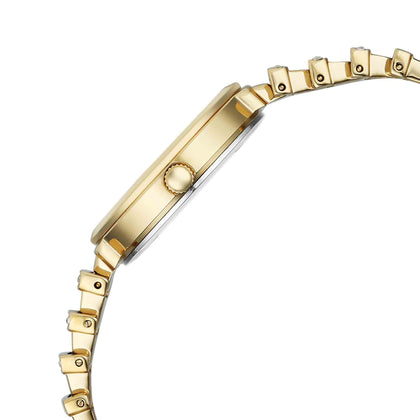 Titan Raga Silver Dial Gold Metal Strap Analog Watch for Women