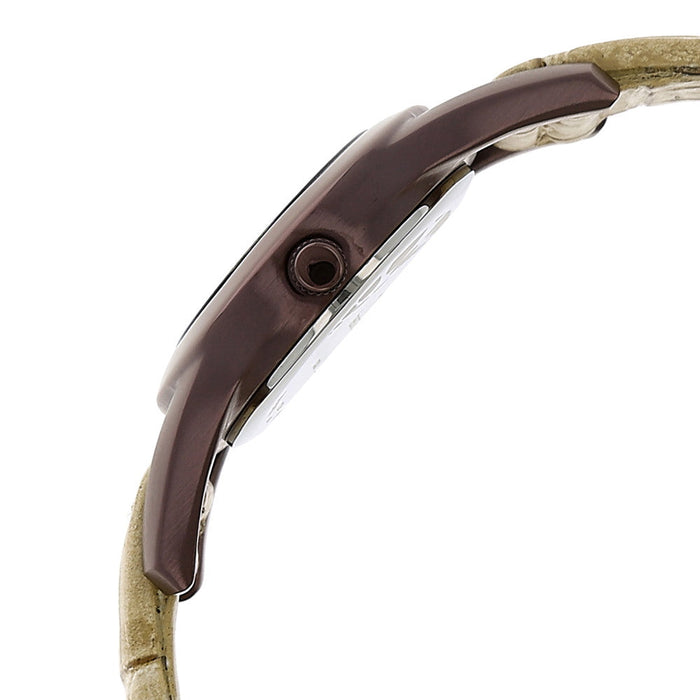 Fastrack Quartz Analog Silver Dial Leather Strap Watch for Girls