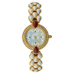 Titan Quartz Analog Mother Of Pearl Dial Watch for Women