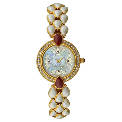 Titan Quartz Analog Mother Of Pearl Dial Watch for Women