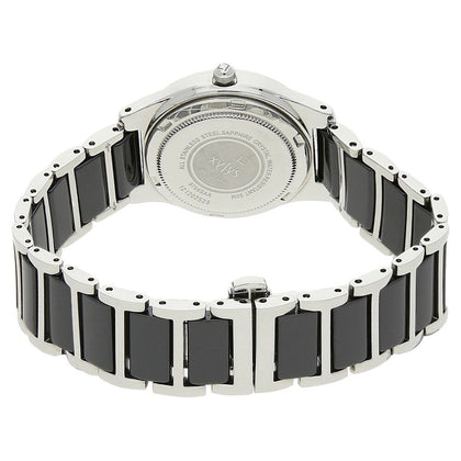 Xylys Quartz Analog with Date Black Dial Stainless Steel & Ceramic Strap Watch for Women