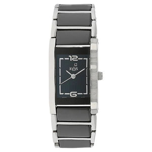 Xylys Quartz Analog Black Dial Stainless Steel & Ceramic Strap Watch for Women