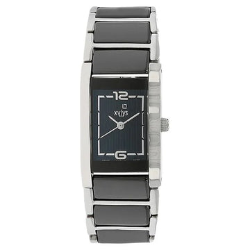 Xylys Quartz Analog Black Dial Stainless Steel & Ceramic Strap Watch for Women