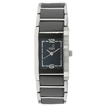 Xylys Quartz Analog Black Dial Stainless Steel & Ceramic Strap Watch for Women