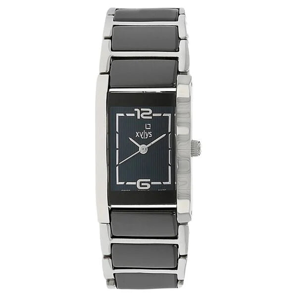 Xylys Quartz Analog Black Dial Stainless Steel & Ceramic Strap Watch for Women