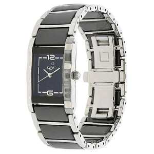 Xylys Quartz Analog Black Dial Stainless Steel & Ceramic Strap Watch for Women