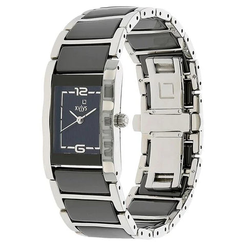 Xylys Quartz Analog Black Dial Stainless Steel & Ceramic Strap Watch for Women