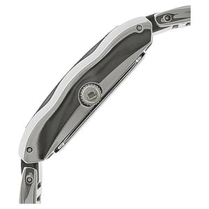 Xylys Quartz Analog Black Dial Stainless Steel & Ceramic Strap Watch for Women