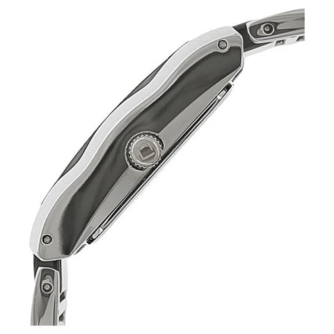 Xylys Quartz Analog Black Dial Stainless Steel & Ceramic Strap Watch for Women