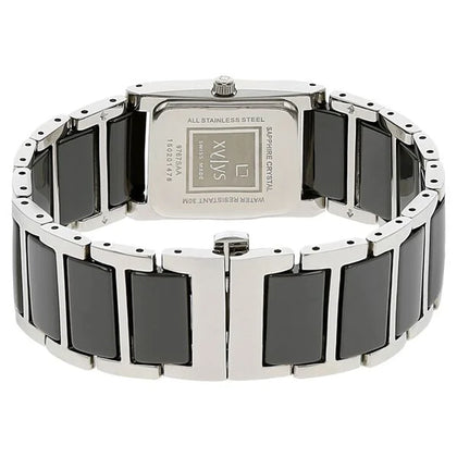 Xylys Quartz Analog Black Dial Stainless Steel & Ceramic Strap Watch for Women