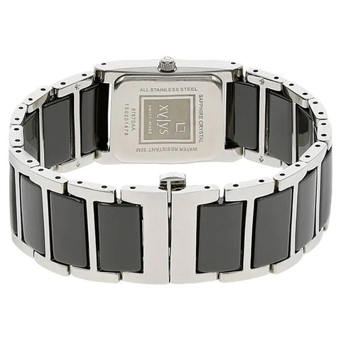 Xylys Quartz Analog Black Dial Stainless Steel & Ceramic Strap Watch for Women