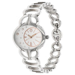 Titan Quartz Analog Silver Dial Stainless Steel Strap Watch for Women