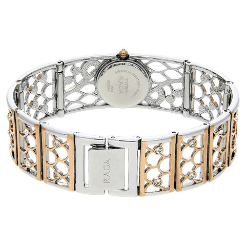 Titan Raga White Dial Women Watch With Metal Strap