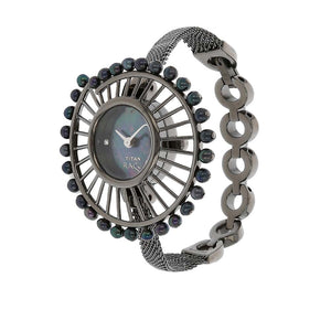 Titan Raga Black Dial Women Watch With Bimetal Strap