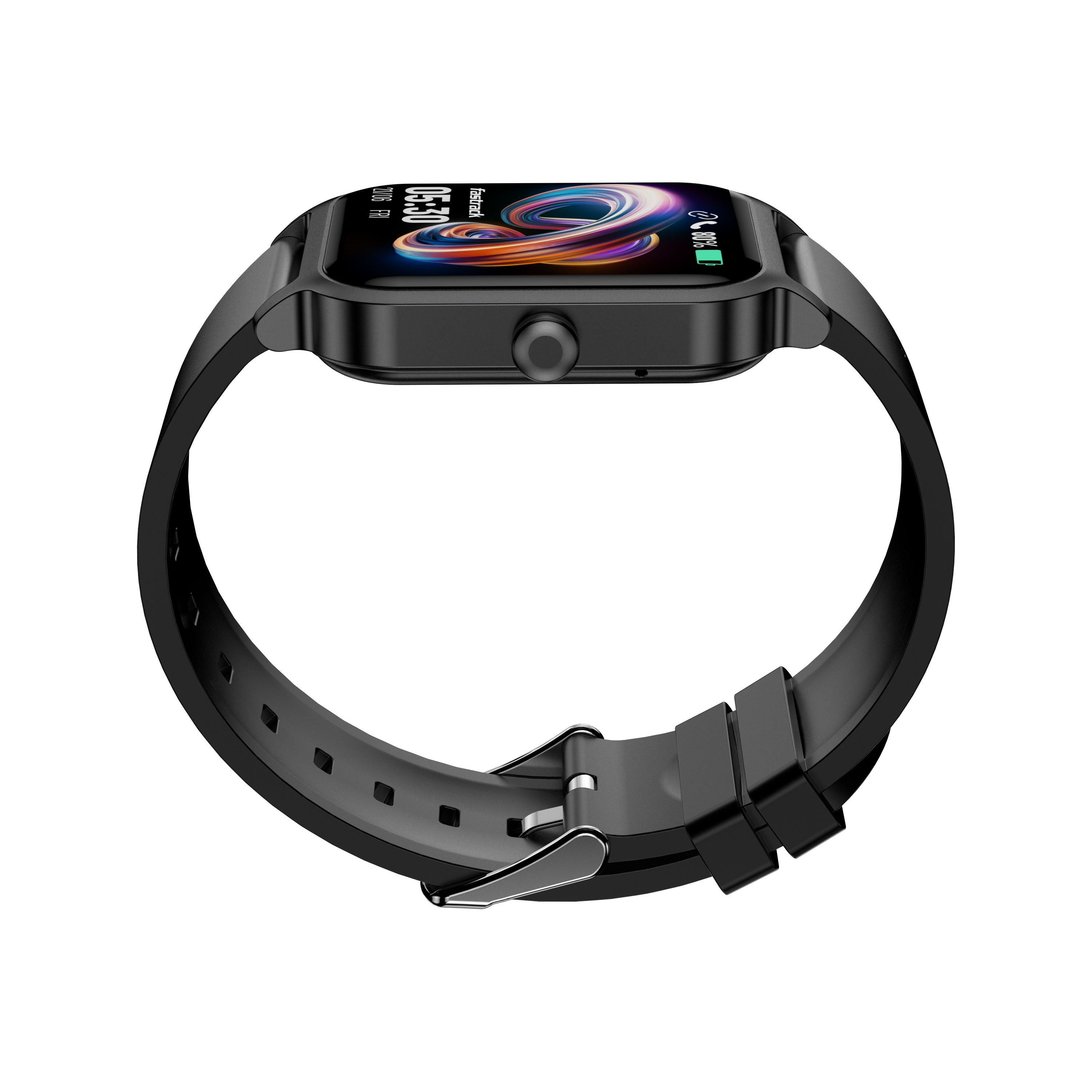 Fastrack Revoltt FS1 Black Smartwatch with 1.83'' UltraVU Display |SingleSync Bluetooth Calling |Fast Charge |110+ Sports Mode |200+ Watch Faces |IP68 Smartwatch