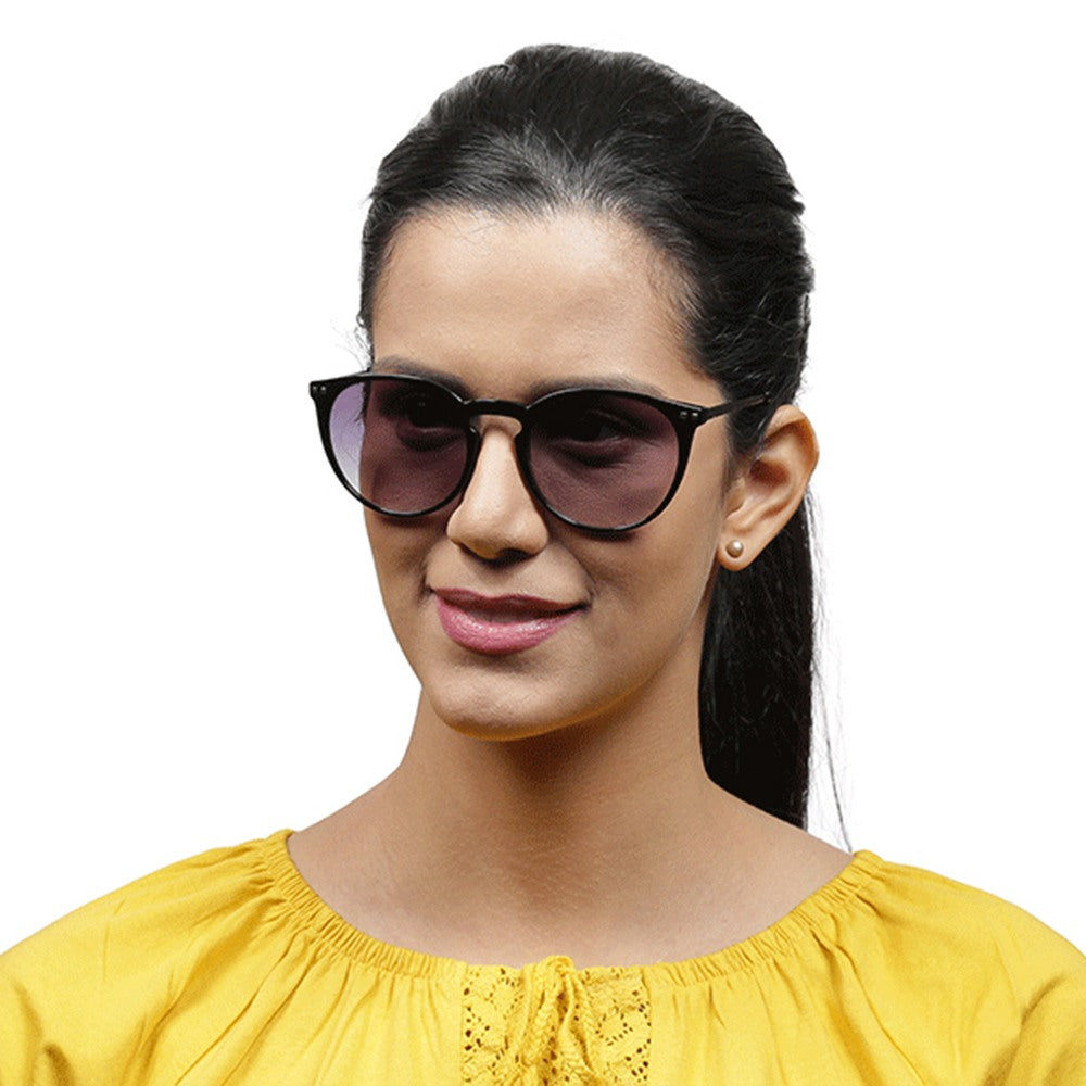 Black Round Women Sunglasses