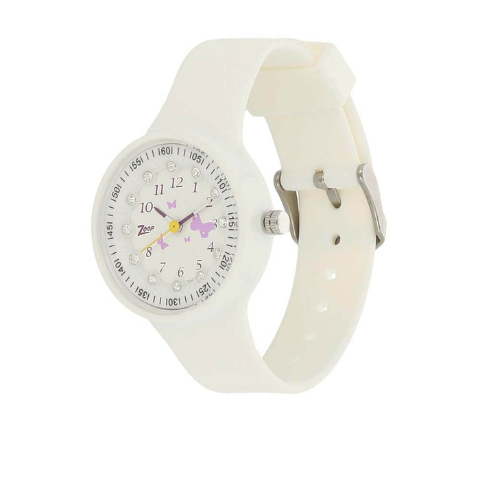 Zoop By Titan Quartz Analog White Dial PU Strap Watch for Kids