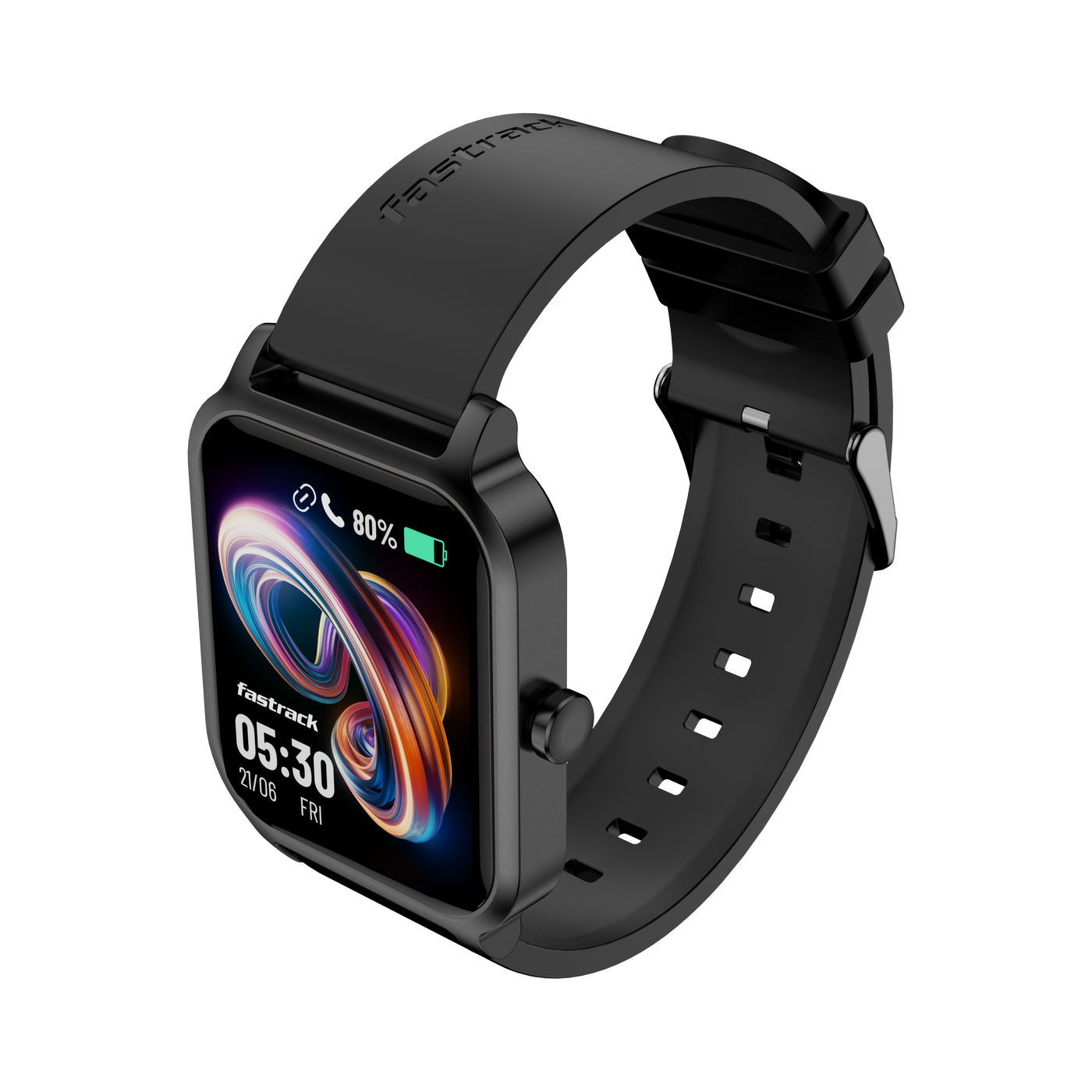 Fastrack Revoltt FS1 Black Smartwatch with 1.83'' UltraVU Display |SingleSync Bluetooth Calling |Fast Charge |110+ Sports Mode |200+ Watch Faces |IP68 Smartwatch