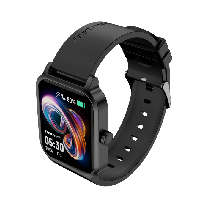 Fastrack Revoltt FS1 Black Smartwatch with 1.83'' UltraVU Display |SingleSync Bluetooth Calling |Fast Charge |110+ Sports Mode |200+ Watch Faces |IP68 Smartwatch