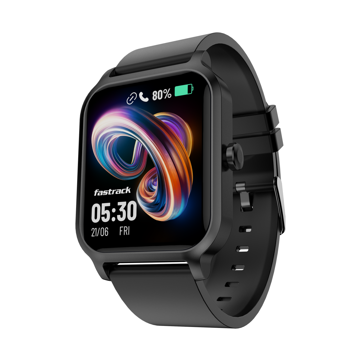 Fastrack Revoltt FS1 Black Smartwatch with 1.83'' UltraVU Display |SingleSync Bluetooth Calling |Fast Charge |110+ Sports Mode |200+ Watch Faces |IP68 Smartwatch