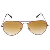 Gold Aviator Men Sunglasses (M165BR37G|58)