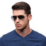Grey Aviator Men Sunglasses (M165GY19G|57)