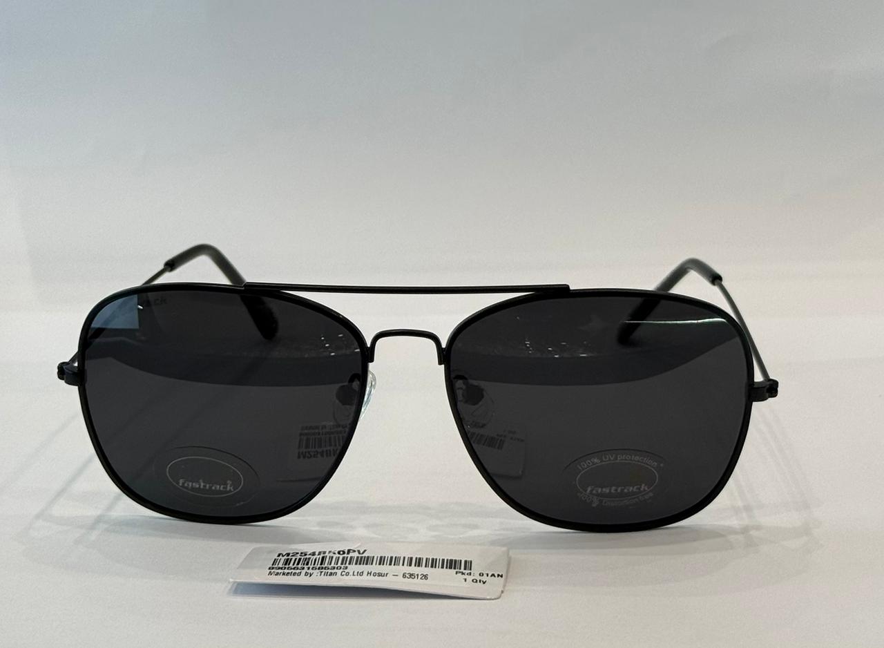 Black Navigator Rimmed Sunglasses From Fastrack(M254BK6P)
