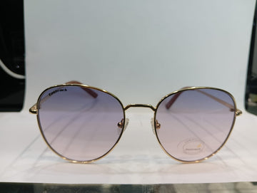 Shiny Gold Round Unisex Sunglasses M255BU2V