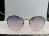 Shiny Gold Round Unisex Sunglasses M255BU2V