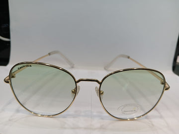 Shiny Gold Round Unisex Sunglasses  M255GR5