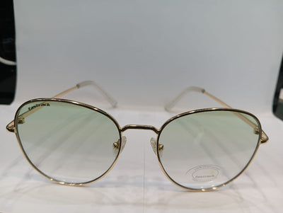 Shiny Gold Round Unisex Sunglasses  M255GR5