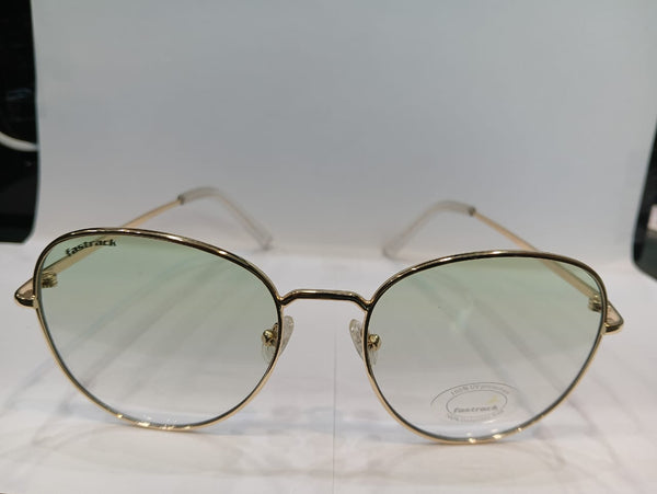 Shiny Gold Round Unisex Sunglasses  M255GR5