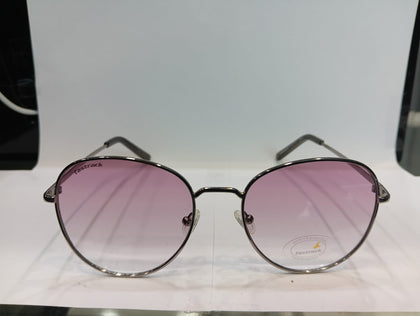 Shiny Light gun Round Unisex Sunglasses M255PK6V