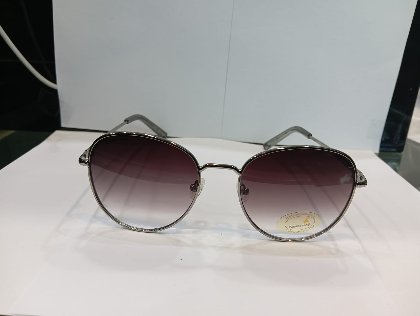 Shiny Light gun Round Unisex Sunglasses M255PR4V