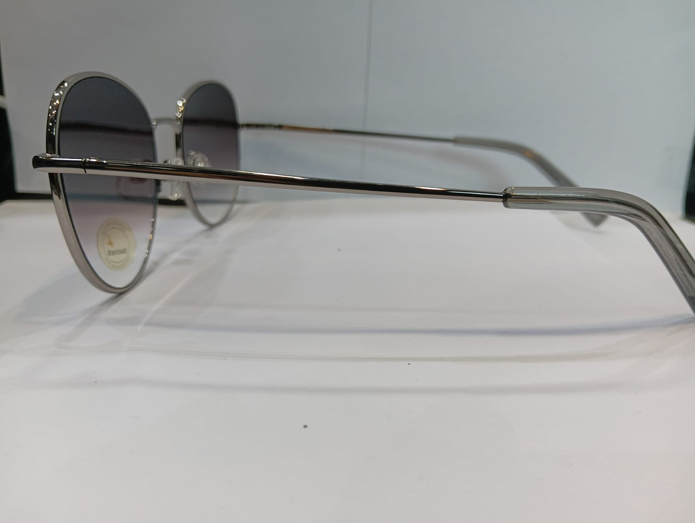 Shiny Light gun Round Unisex Sunglasses M255PR4V