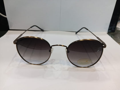 Shiny Bronze Round Unisex Sunglasses M257BK8V