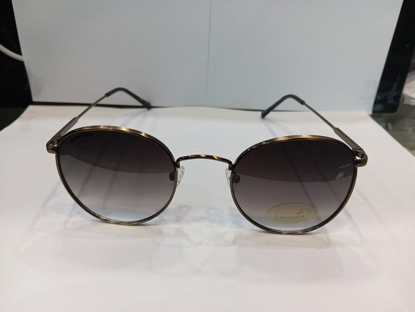 Shiny Bronze Round Unisex Sunglasses M257BK8V