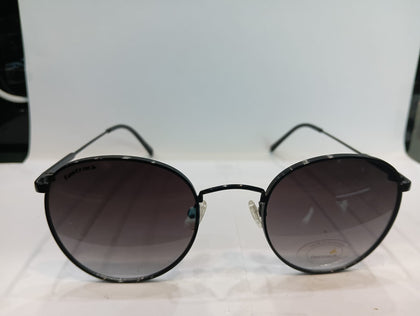 Shiny Black Round Unisex Sunglasses M257GY9V