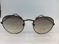 Shiny Black Round Unisex Sunglasses M259GR5V